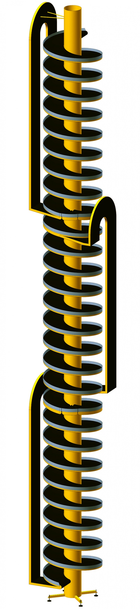 All-purpose spiral conveyor for medium to large products